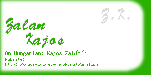 zalan kajos business card